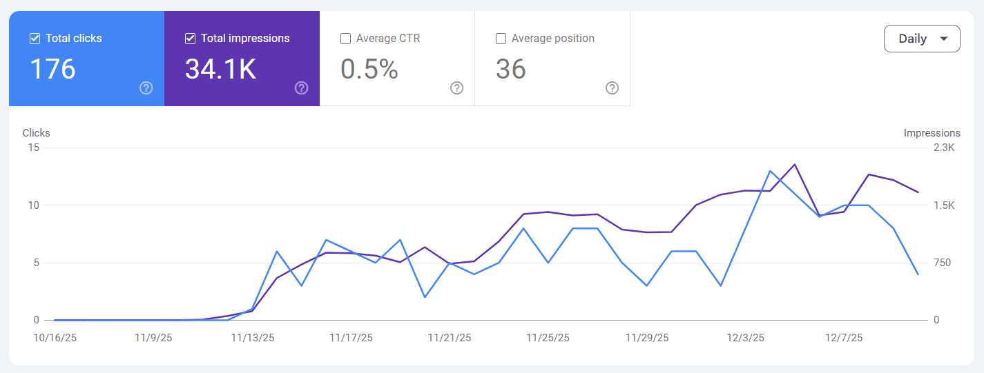 Services Company â€” Google Search Console data