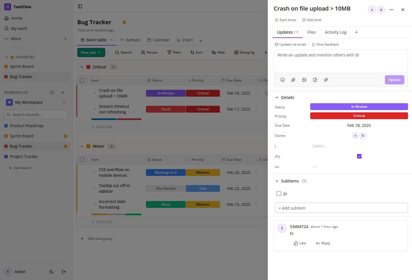 TaskFlow, Web App by Tkist