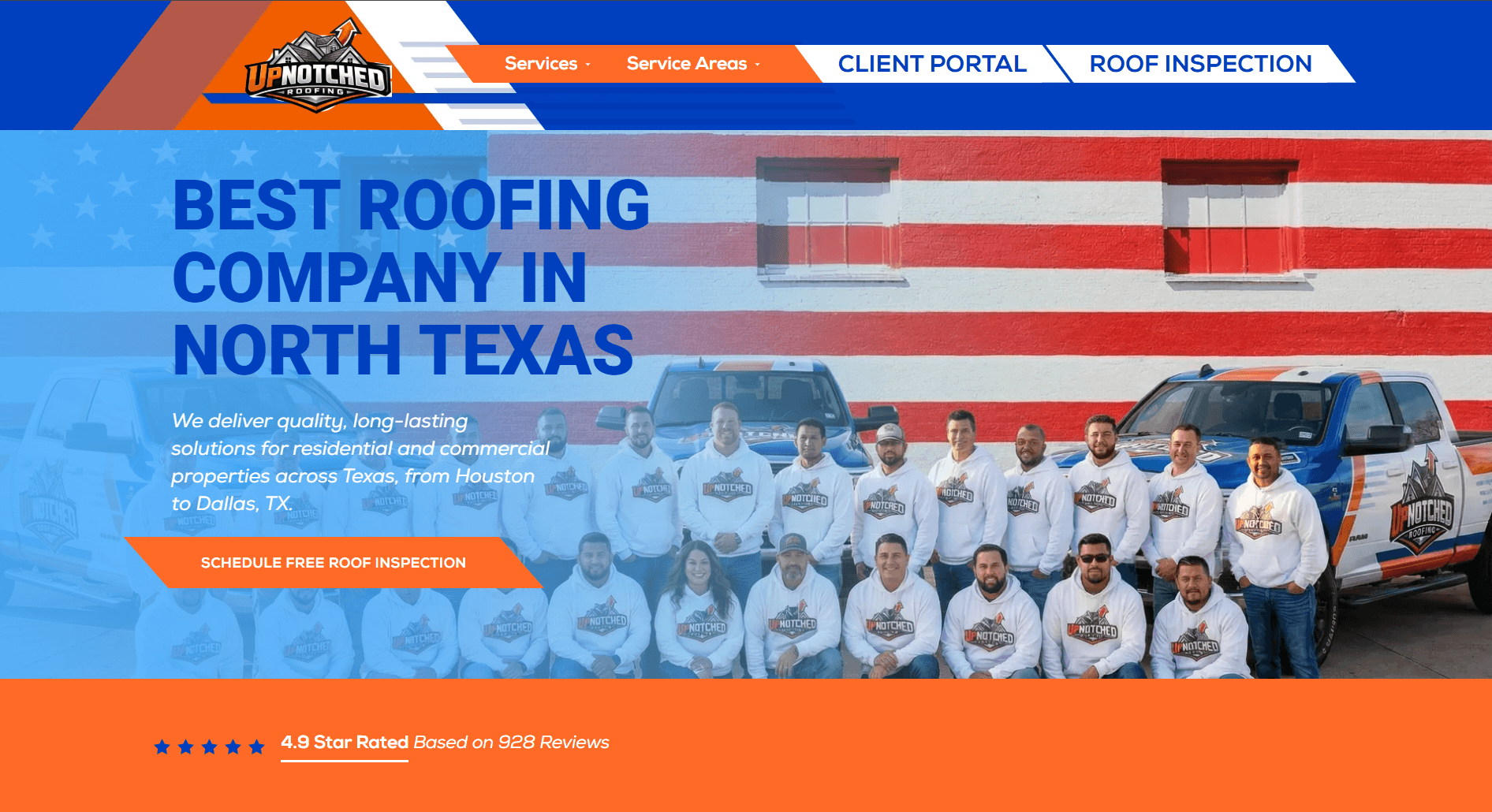 Roofing Company, Web Design by Tkist